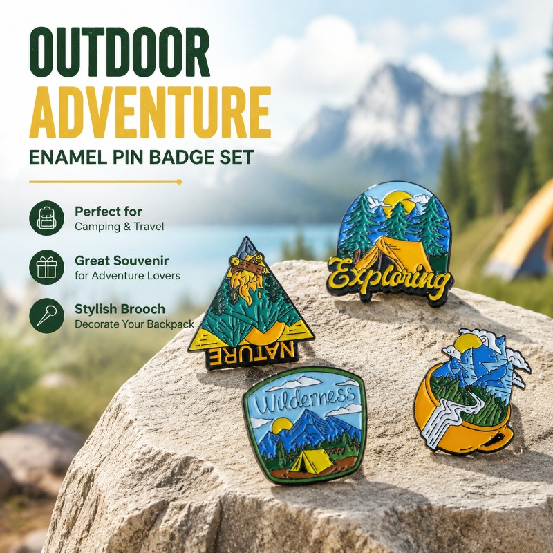 Outdoor Adventure Series - Outdoor Camping Series Enamel Badge Travel