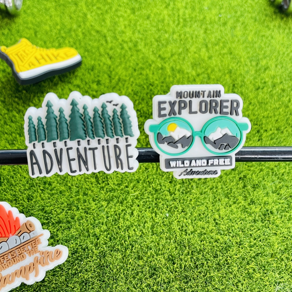 16Pcs Camping Shoe Charms, Out - Outdoor Adventure Birthday Party ulasan dan harga