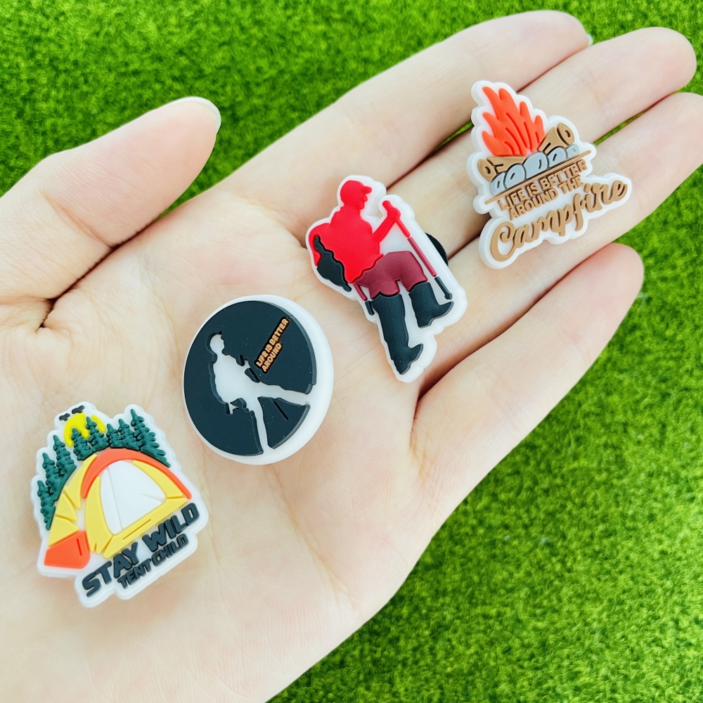 16Pcs Camping Shoe Charms, Out - Outdoor Adventure Birthday Party ulasan dan harga