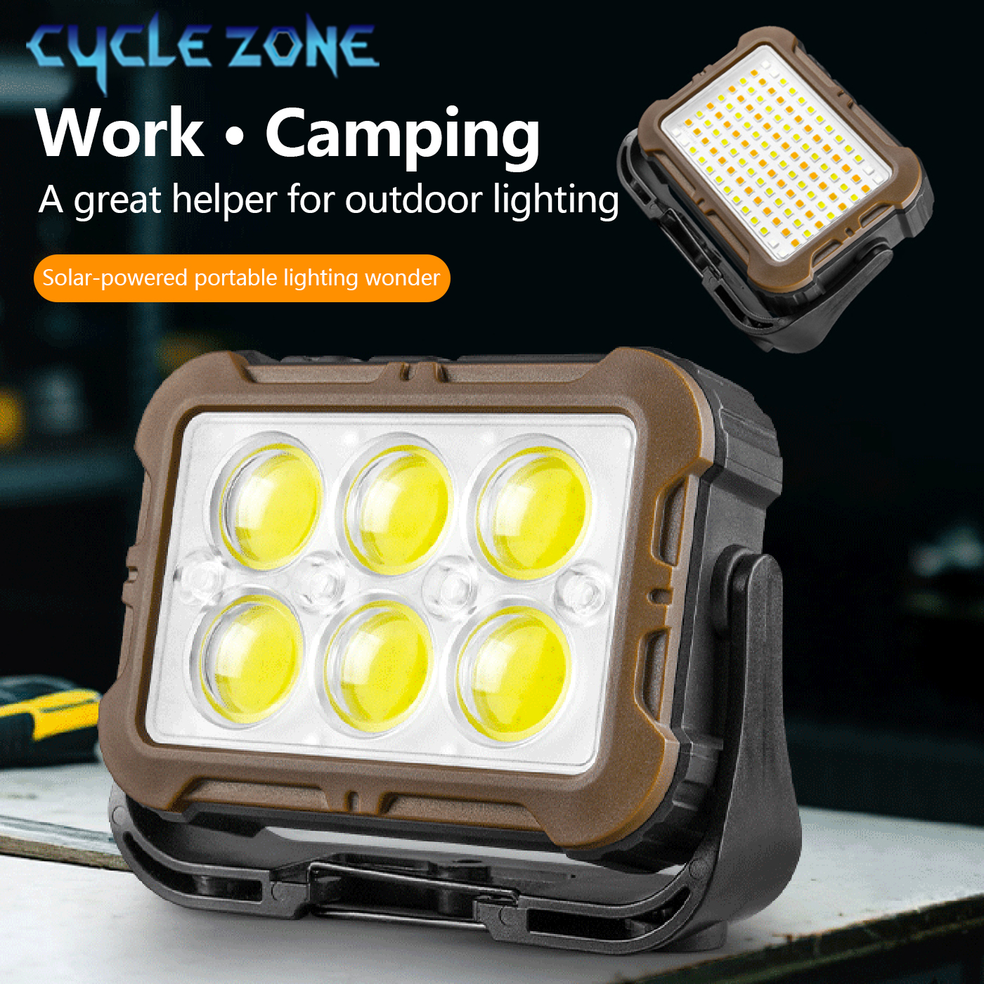 Solar Charging Work Light 360° - Outdoor Adventure Zone ulasan dan harga