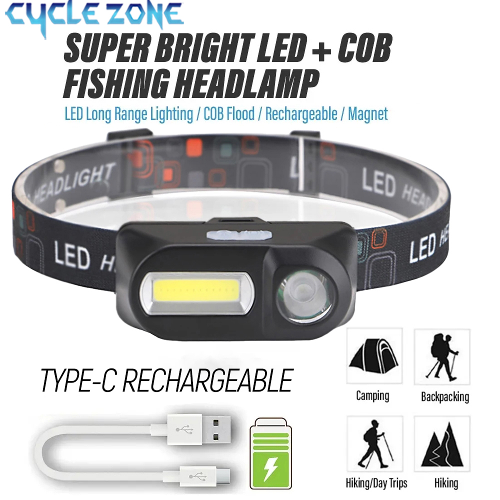 XPE+COB Mini Headlight Recharg - Outdoor Adventure Zone ulasan dan harga